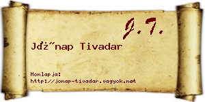 Jónap Tivadar névjegykártya